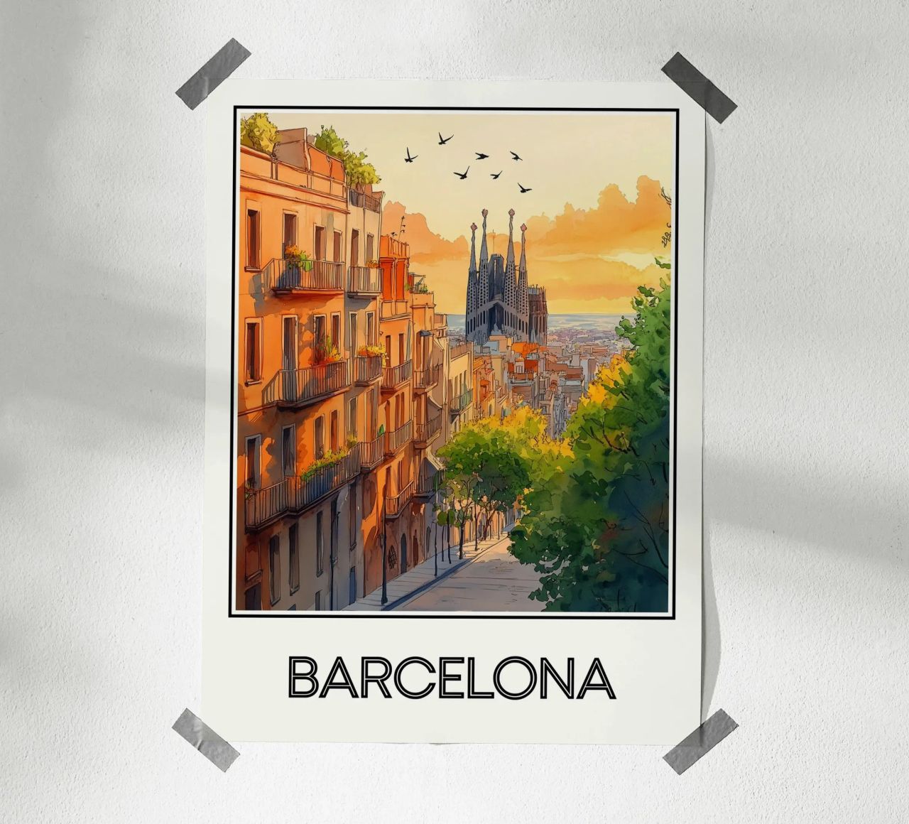 Barcelone poster da Frame the World