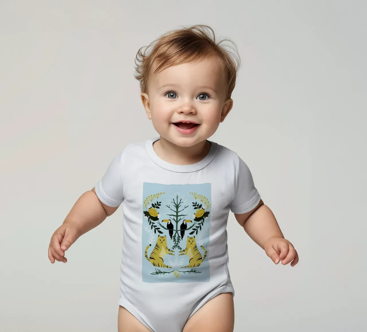 Lions body neonato maniche corte da Amalia Restrepo