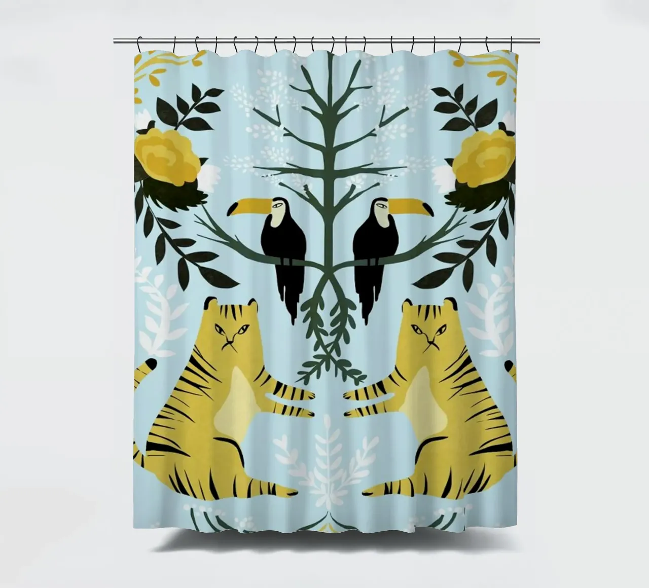 Lions shower curtain by Amalia Restrepo