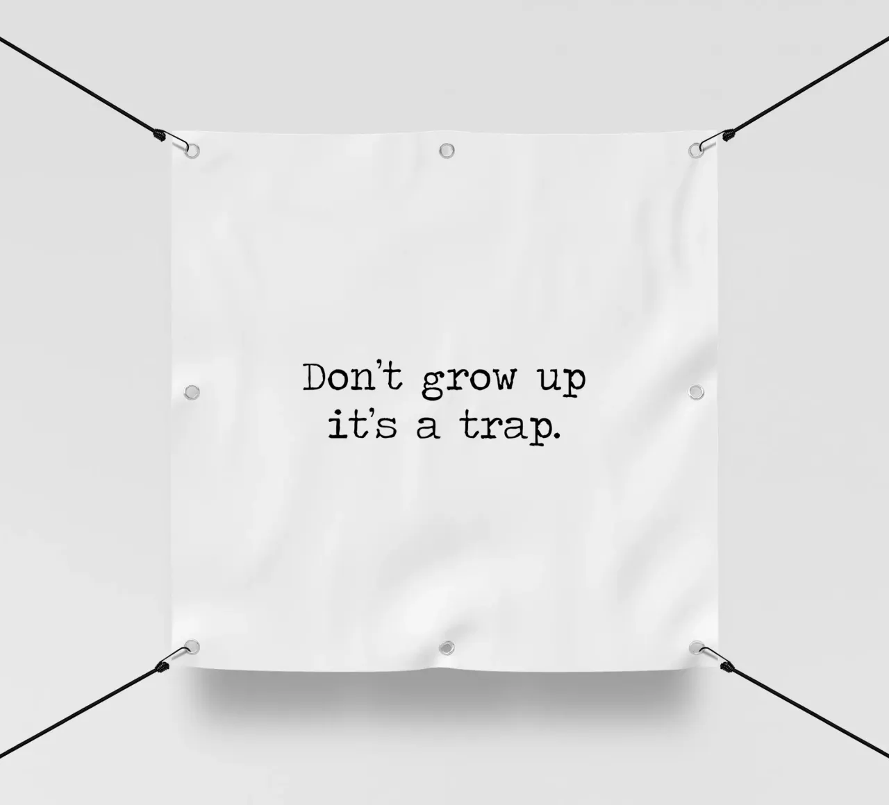 Non crescere è una trappola citazione tipografica telo in pvc da Summer Soul Co. - Quotes