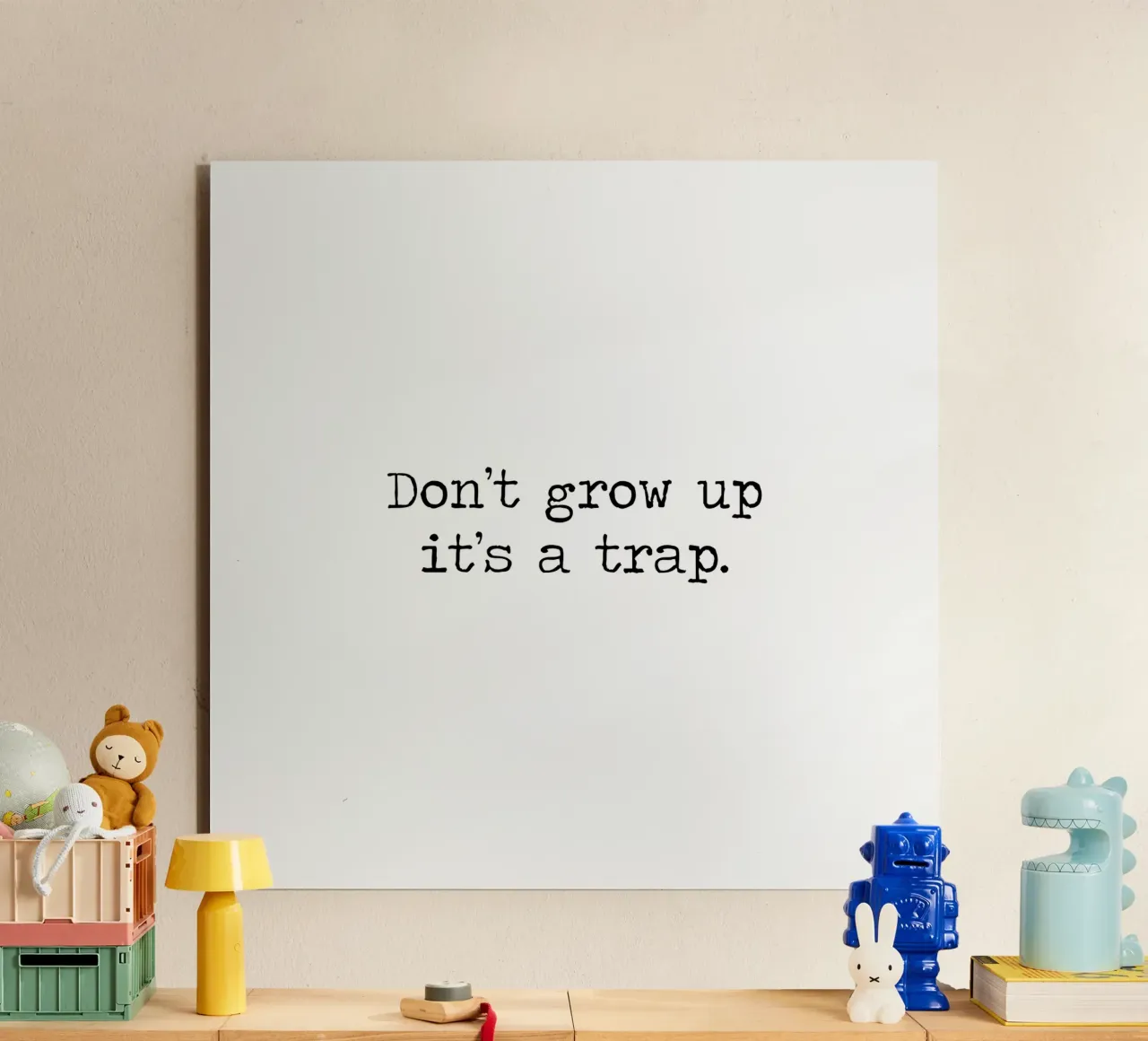 Don't grow up it's a trap typography quote forex plate by Summer Soul Co. - Quotes