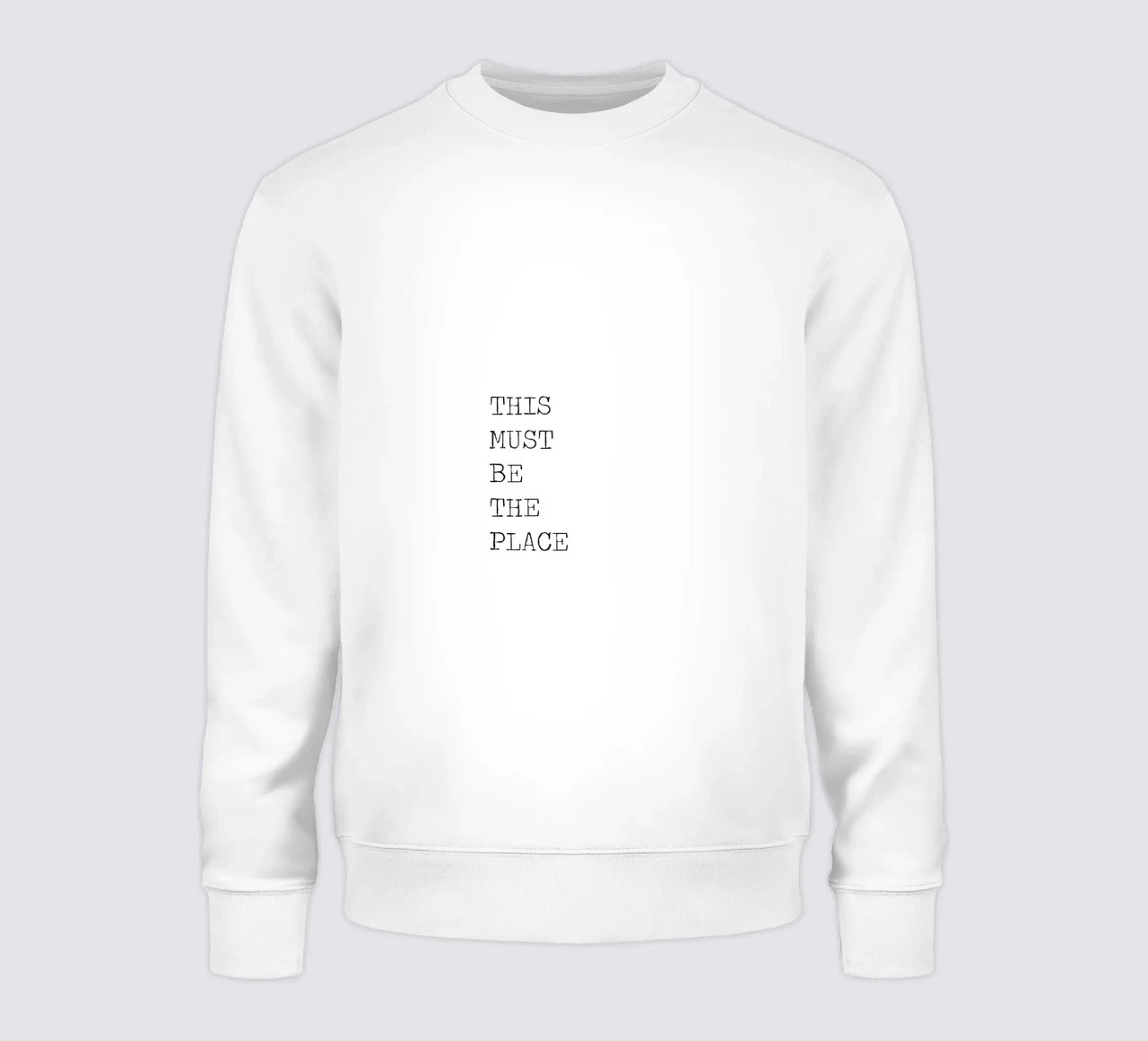 This Must Be The Place Minimalist schwarz-weißes Zitat Sweatshirt von Summer Soul Co. - Quotes