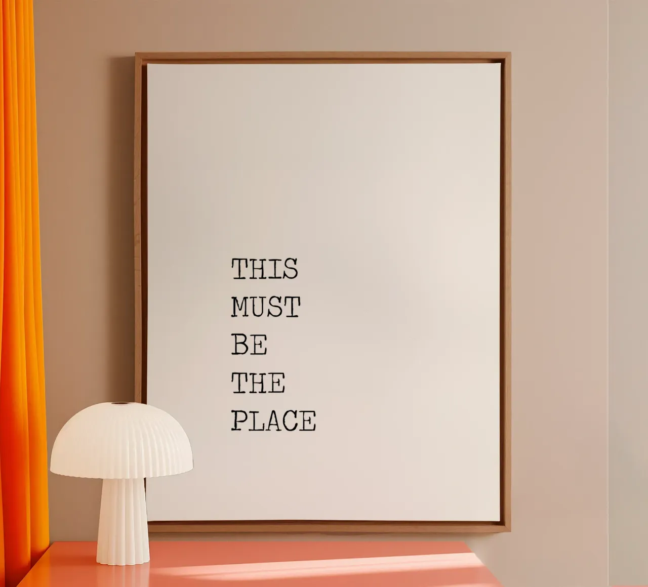This Must Be The Place Citazione minimalista in bianco e nero tela con Cornice a cassetta da Summer Soul Co. - Quotes