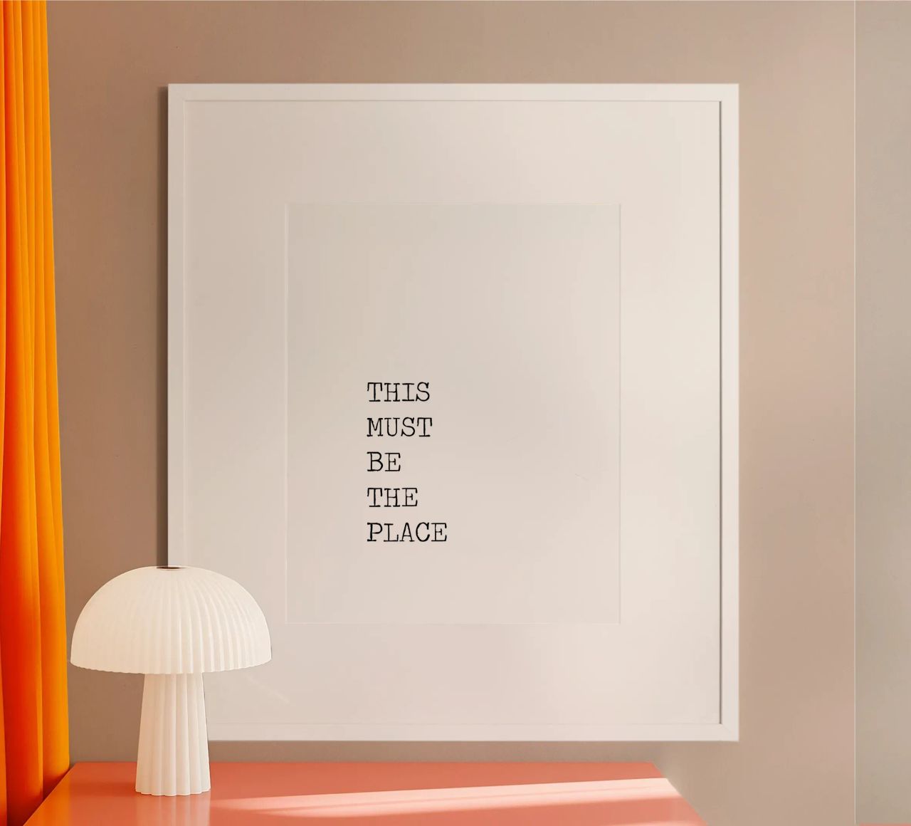 This Must Be The Place Minimalist schwarz-weißes Zitat Poster von Summer Soul Co. - Quotes