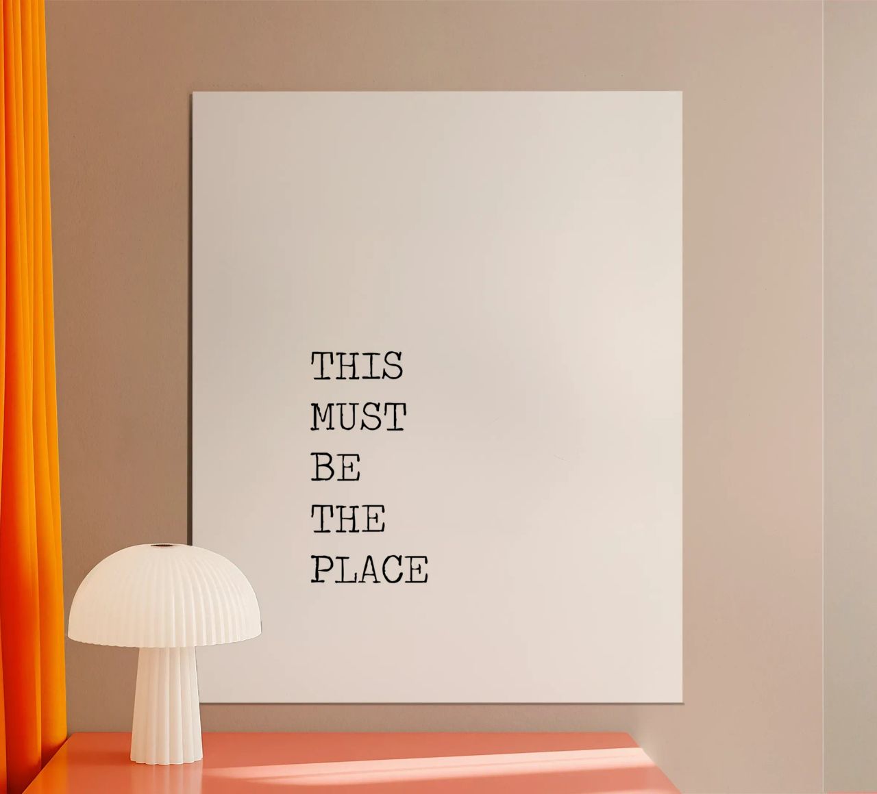 This Must Be The Place Minimalist schwarz-weißes Zitat Poster von Summer Soul Co. - Quotes
