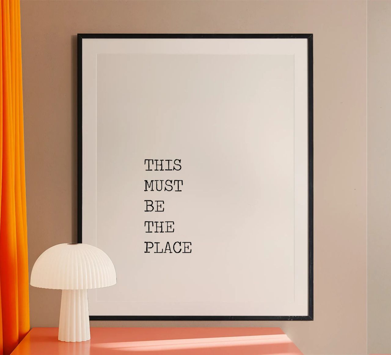 This Must Be The Place Minimalist schwarz-weißes Zitat Poster von Summer Soul Co. - Quotes
