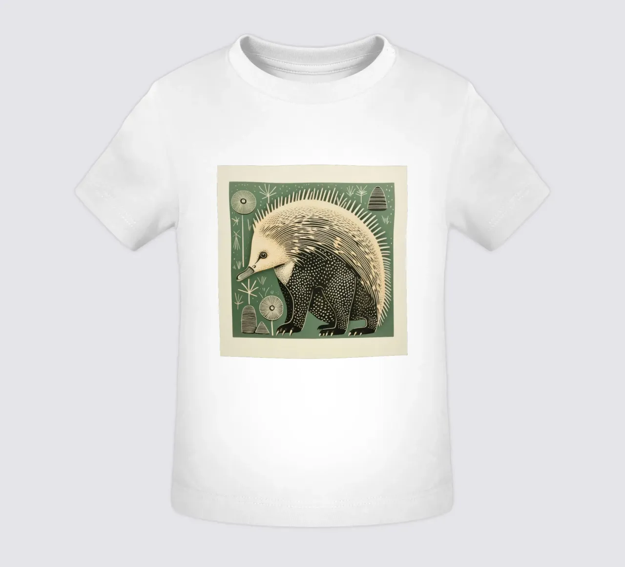 Echidna verde 3 maglietta neonato da Minimal Animal Art