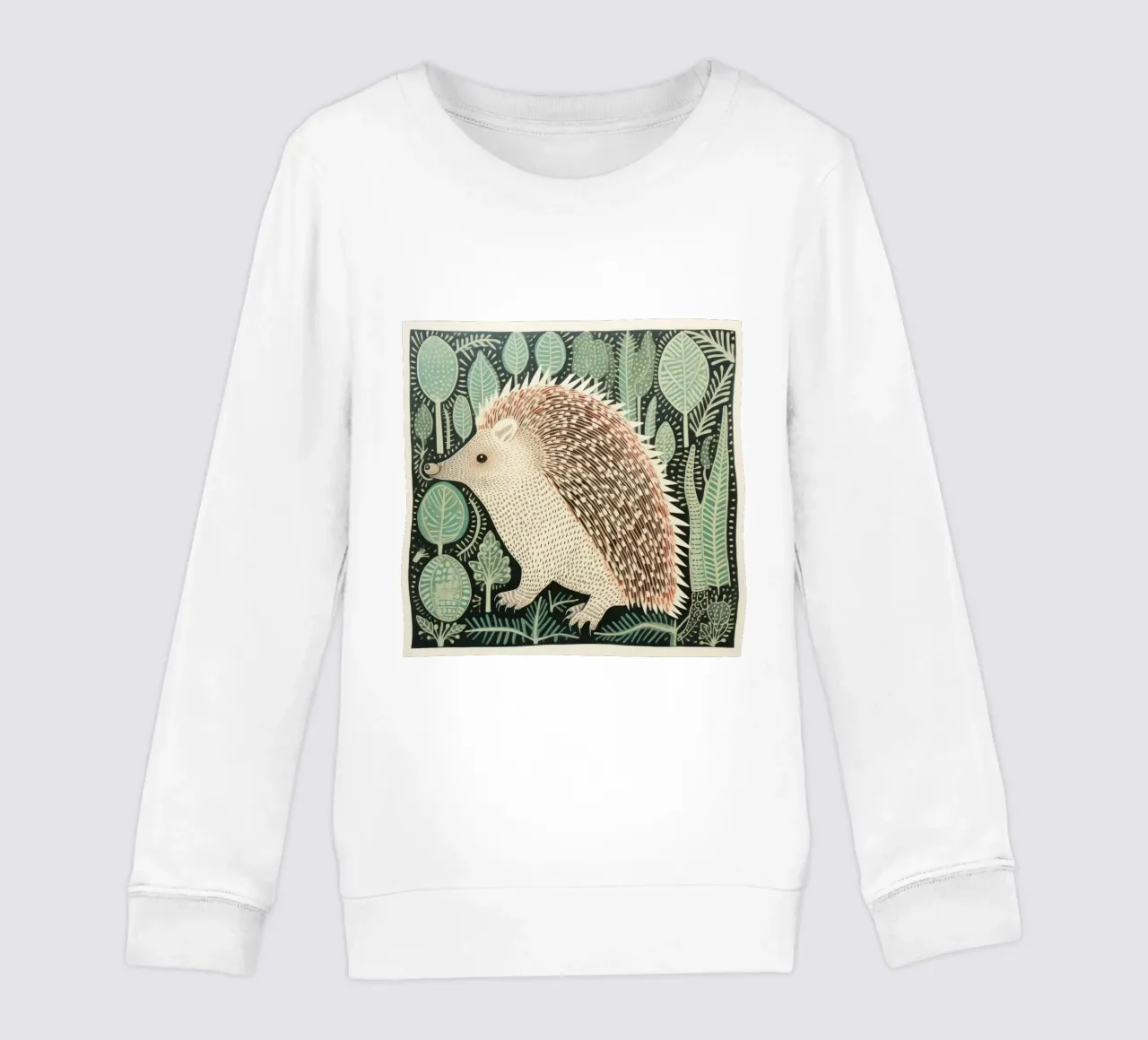 Echidna verde 4 felpa bambino da Minimal Animal Art