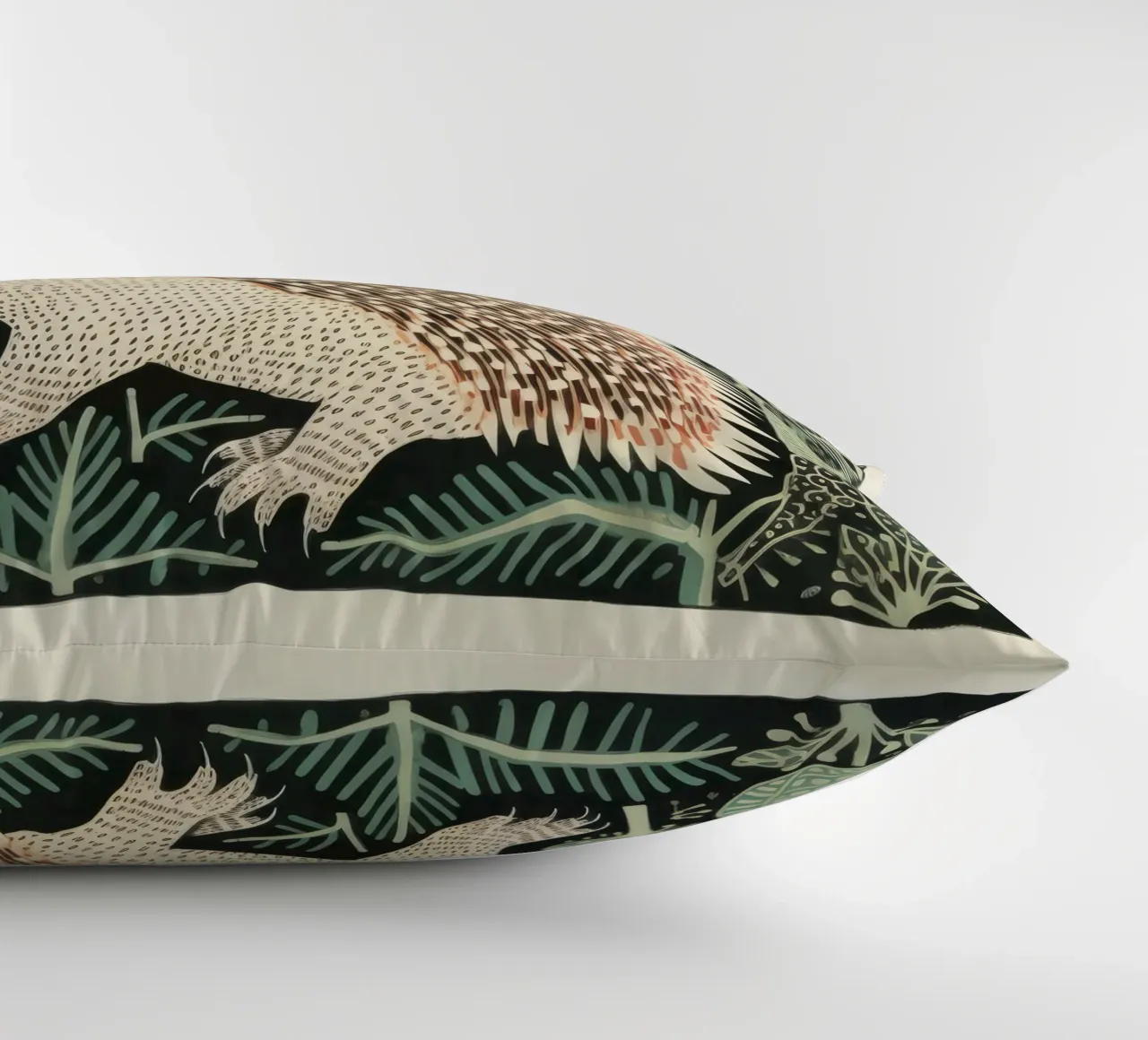 Echidna verde 4 cuscino da Minimal Animal Art