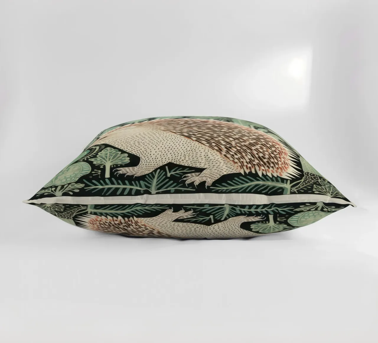 Echidna verde 4 cuscino da Minimal Animal Art