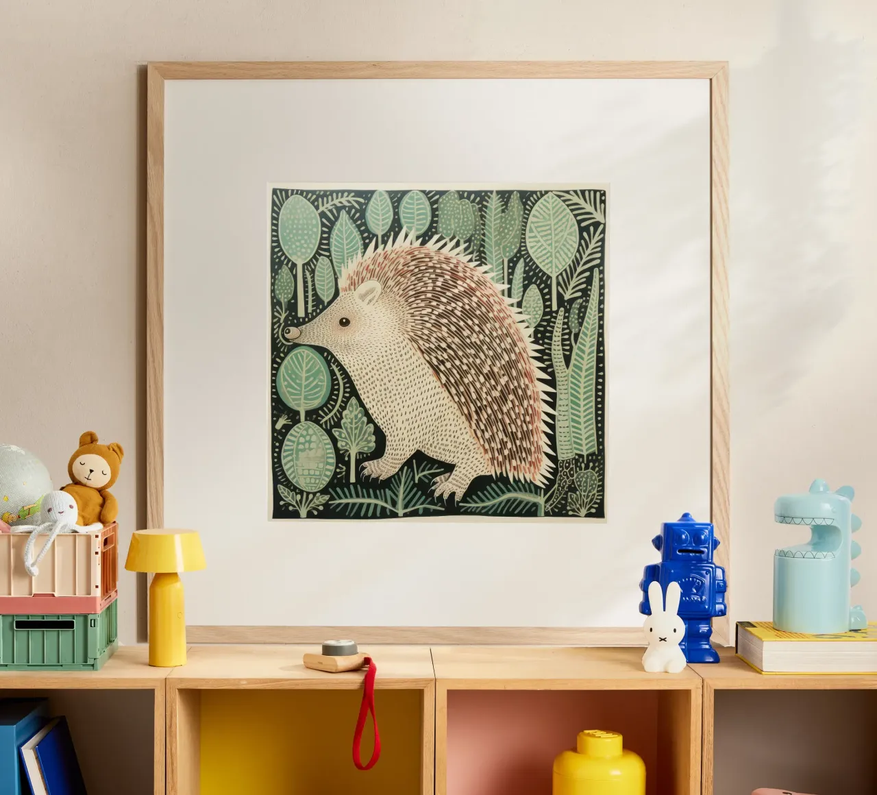 Echidna verde poster da Minimal Animal Art