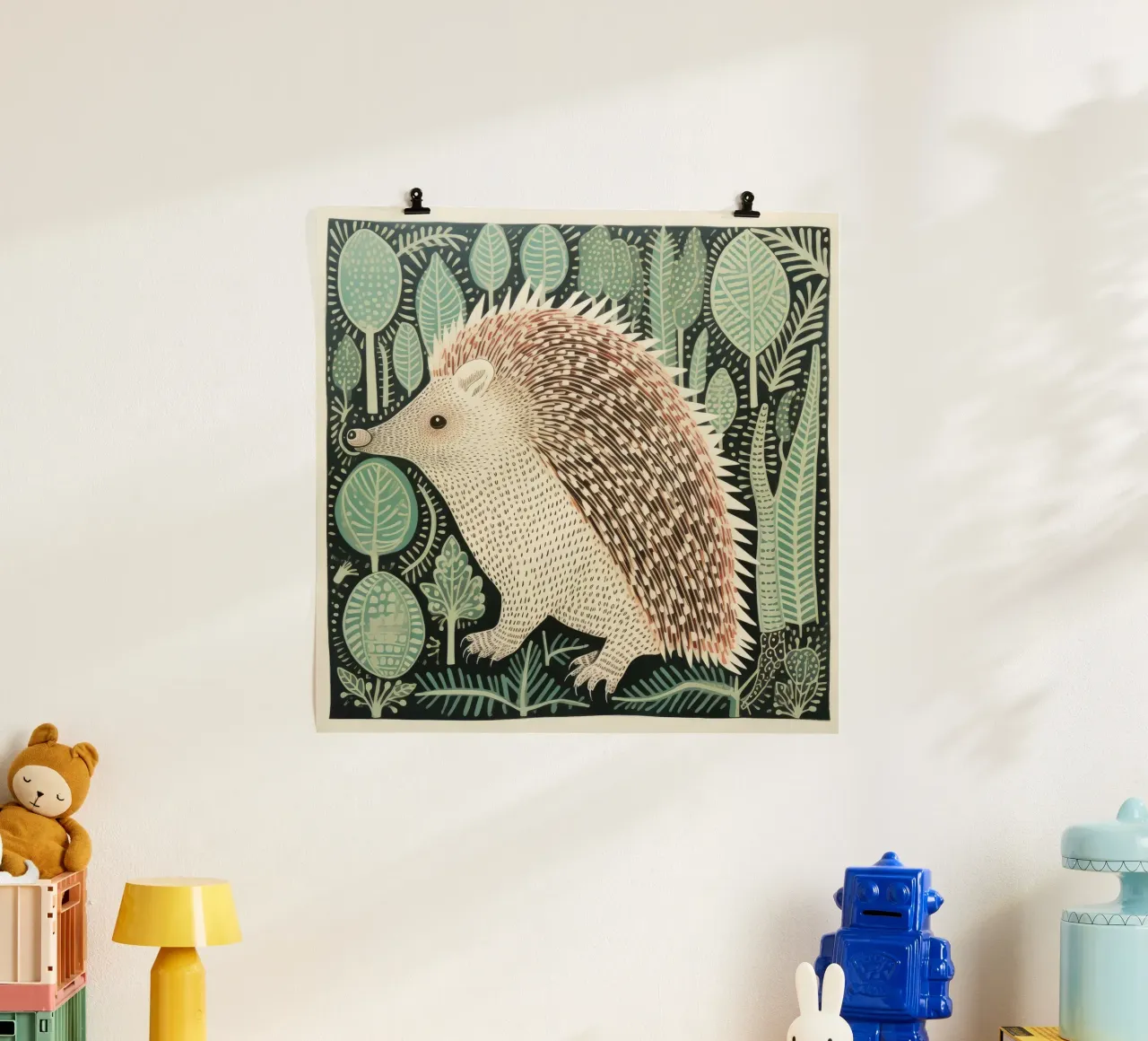 Echidna verde poster da Minimal Animal Art