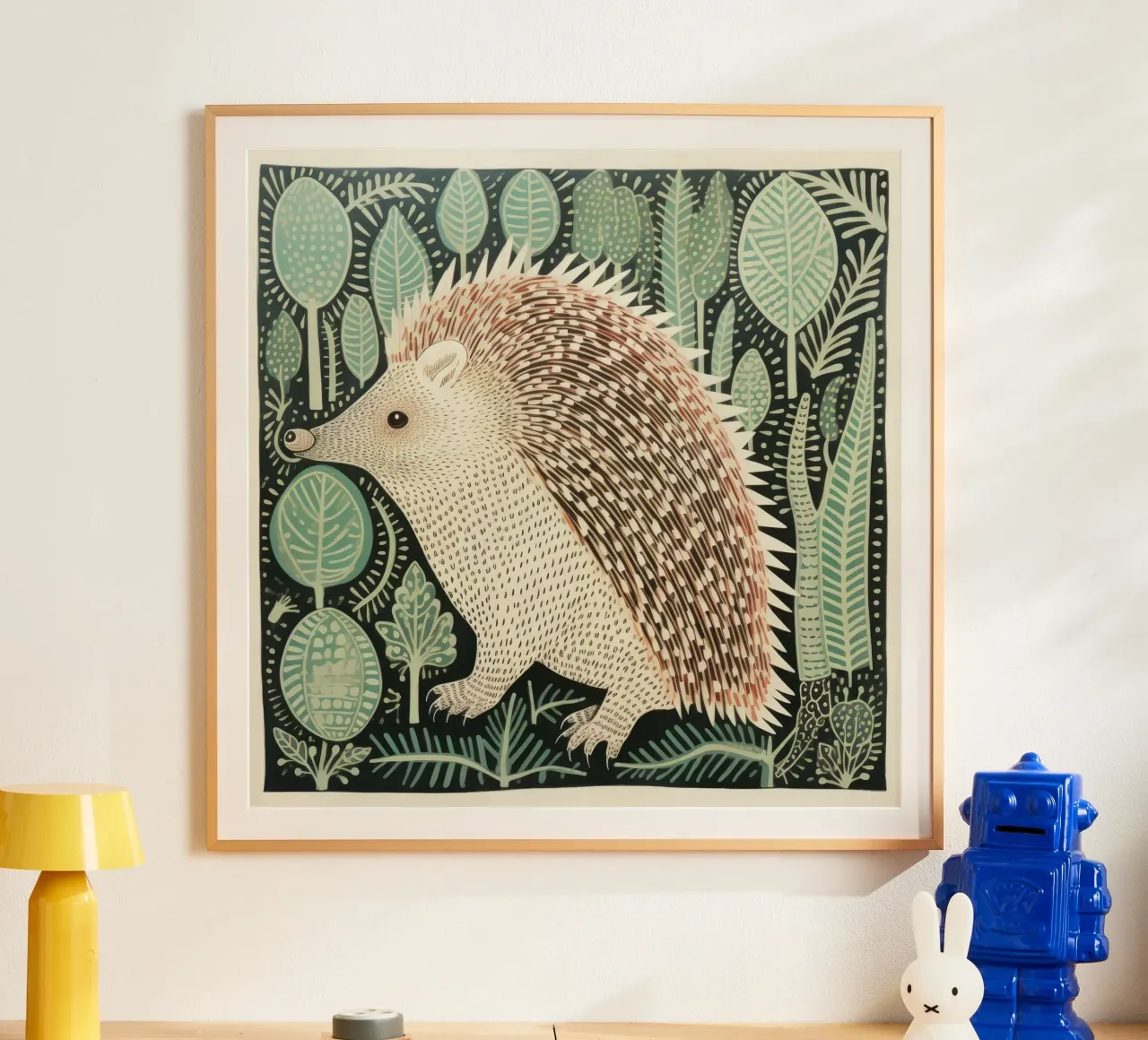 Echidna verde poster da Minimal Animal Art