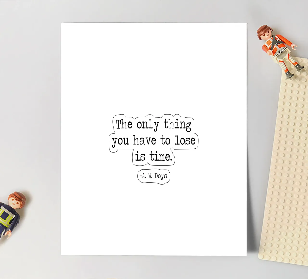 The Only Thing You Have To Lose Is Time -A W Doys Quote sticker sheet by Summer Soul Co. - Quotes