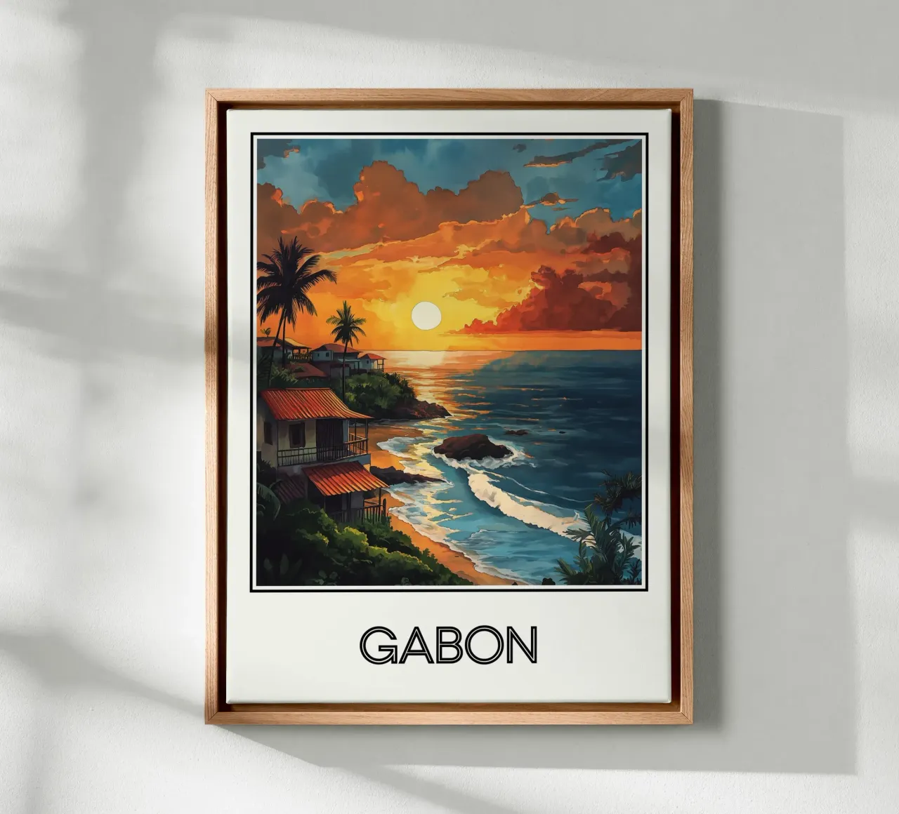 Gabon tela con Cornice a cassetta da Frame the World