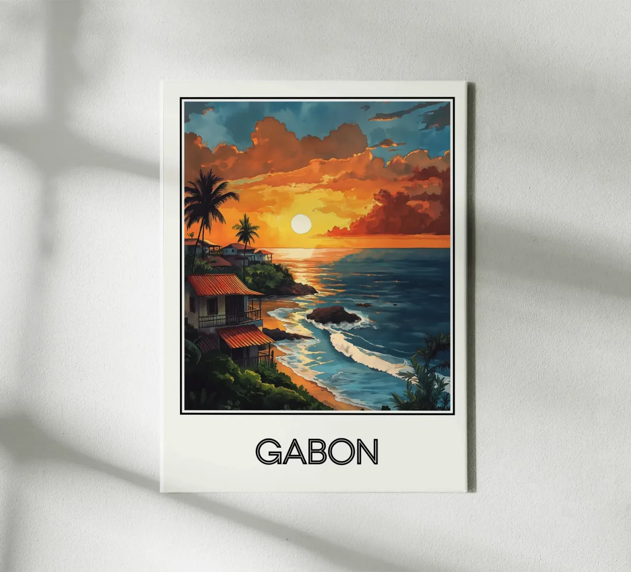 Gabon tela con Cornice a cassetta da Frame the World