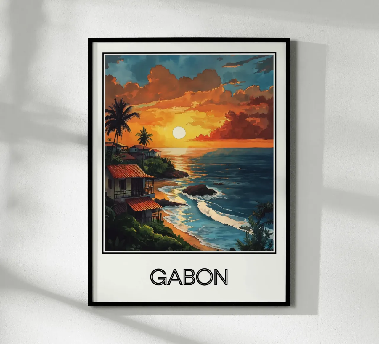 Gabon poster con telaio in plastica da Frame the World