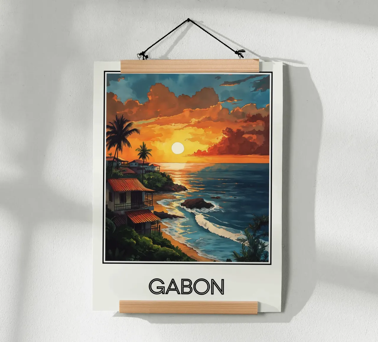 Gabon poster con telaio in plastica da Frame the World