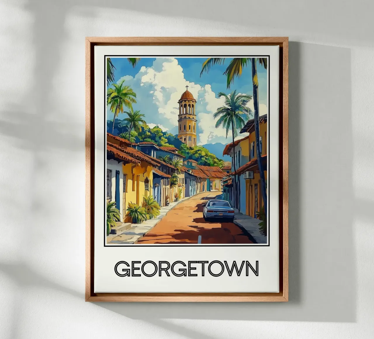 Georgetown tela con Cornice a cassetta da Frame the World