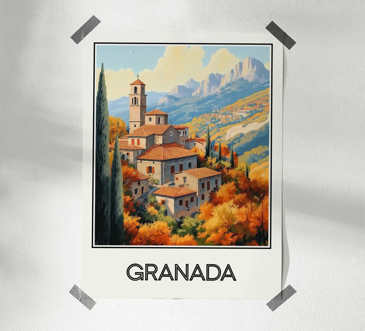 Granata poster con telaio in plastica da Frame the World