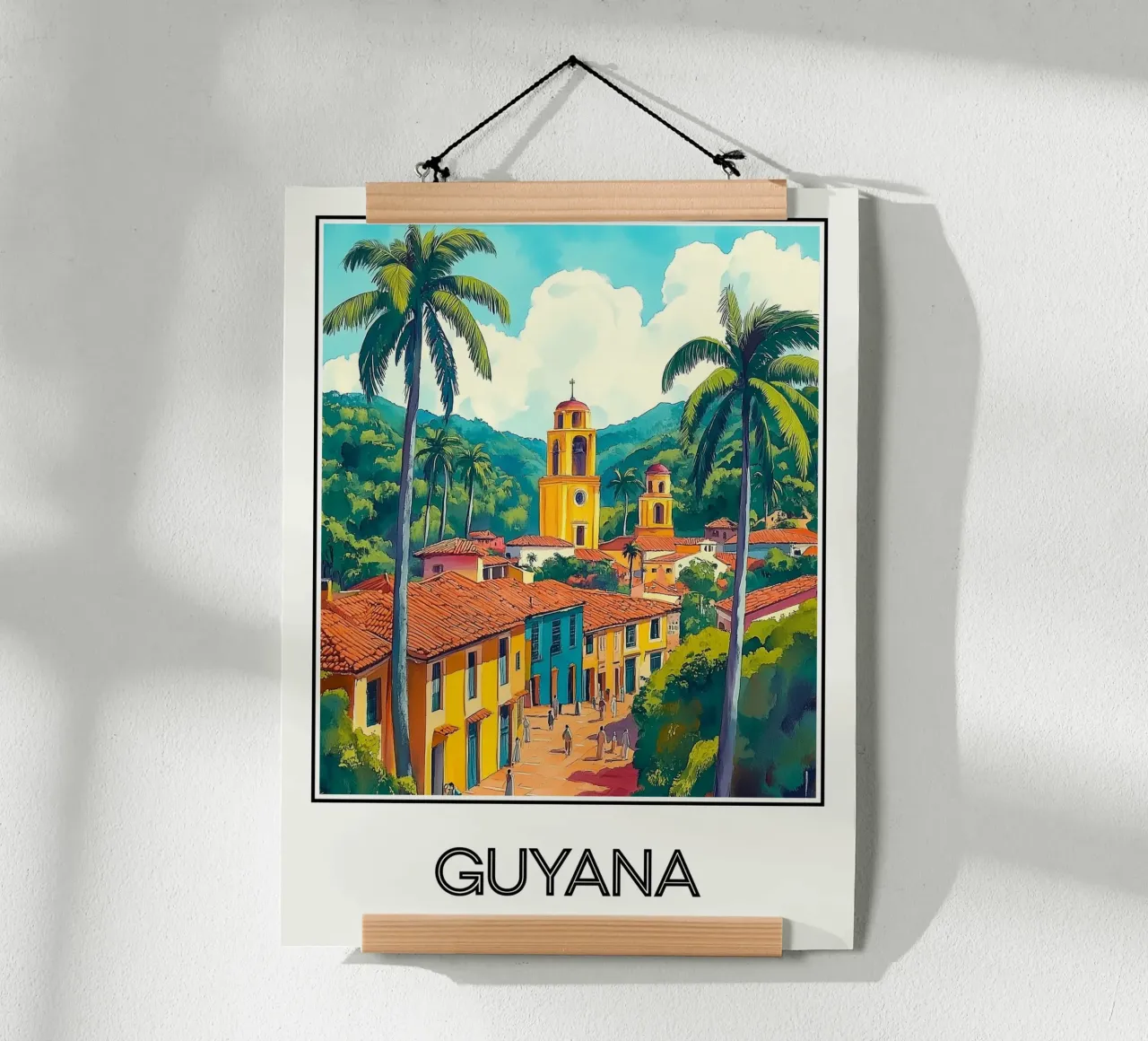Guiana francese poster con telaio in alluminio da Frame the World