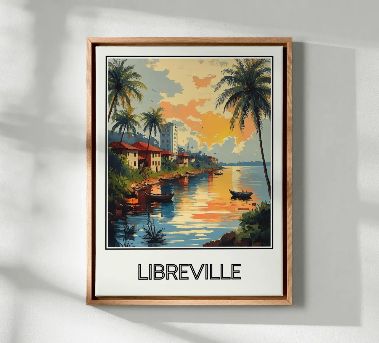 Libreville tela con Cornice a cassetta da Frame the World