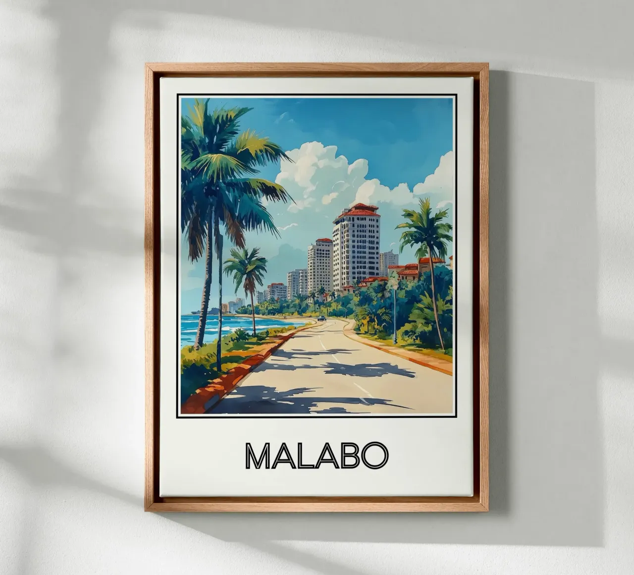 Malabo tela con Cornice a cassetta da Frame the World
