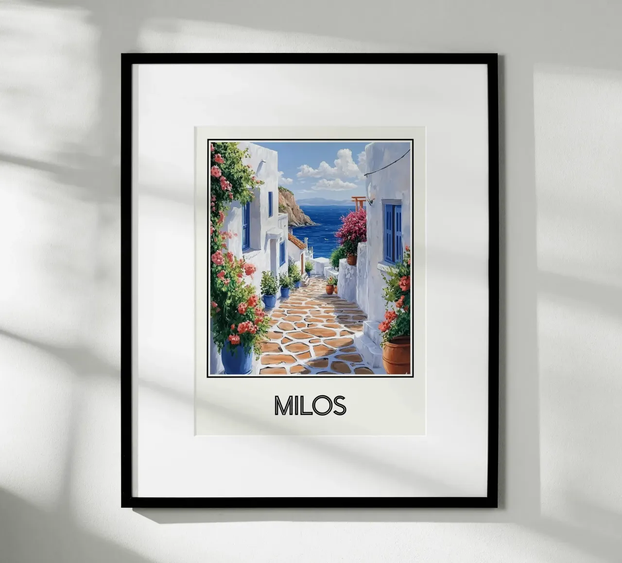 Milos poster con telaio in legno da Frame the World