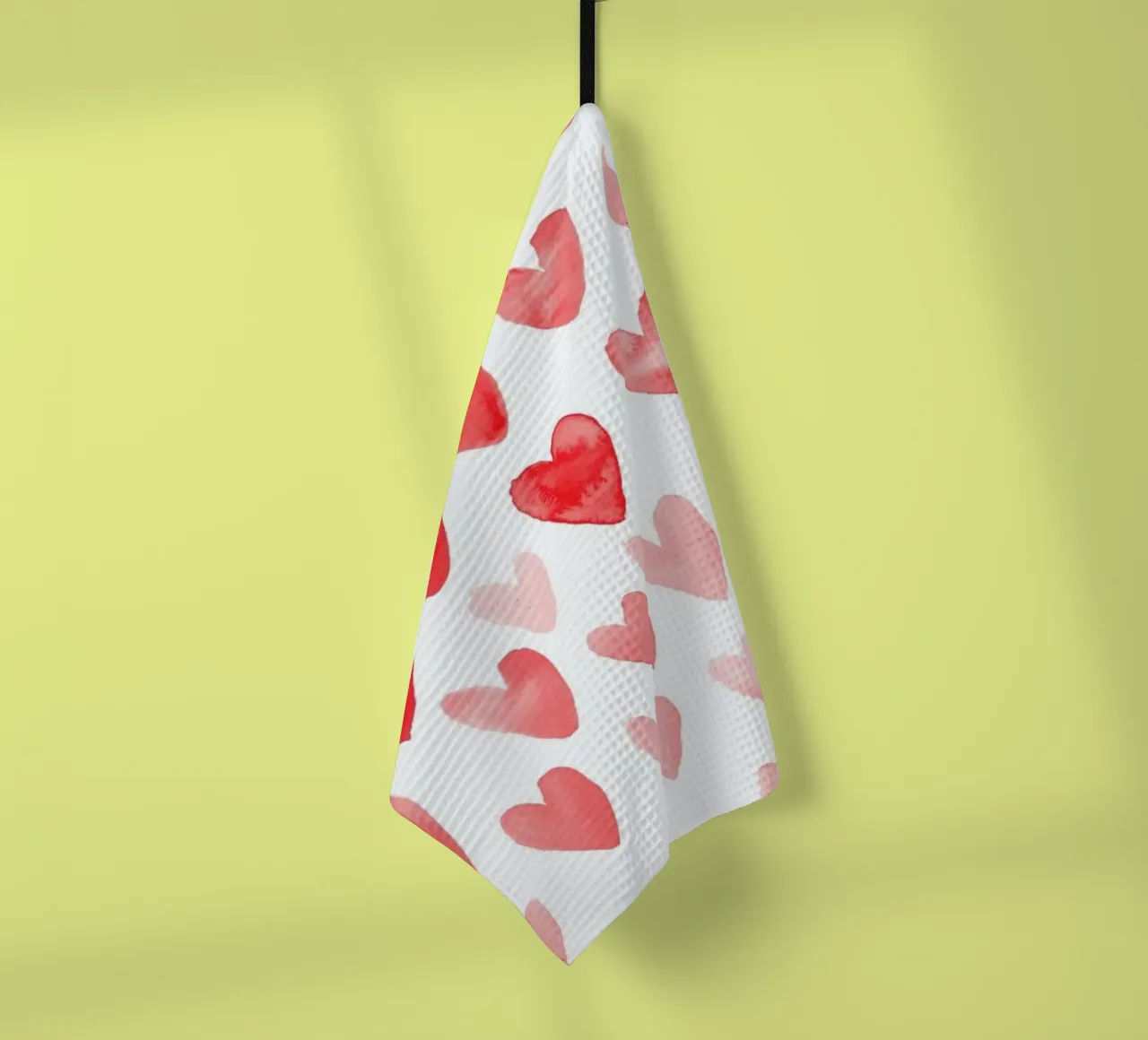 Valentines Hearts tea towel by Charlotte Winter