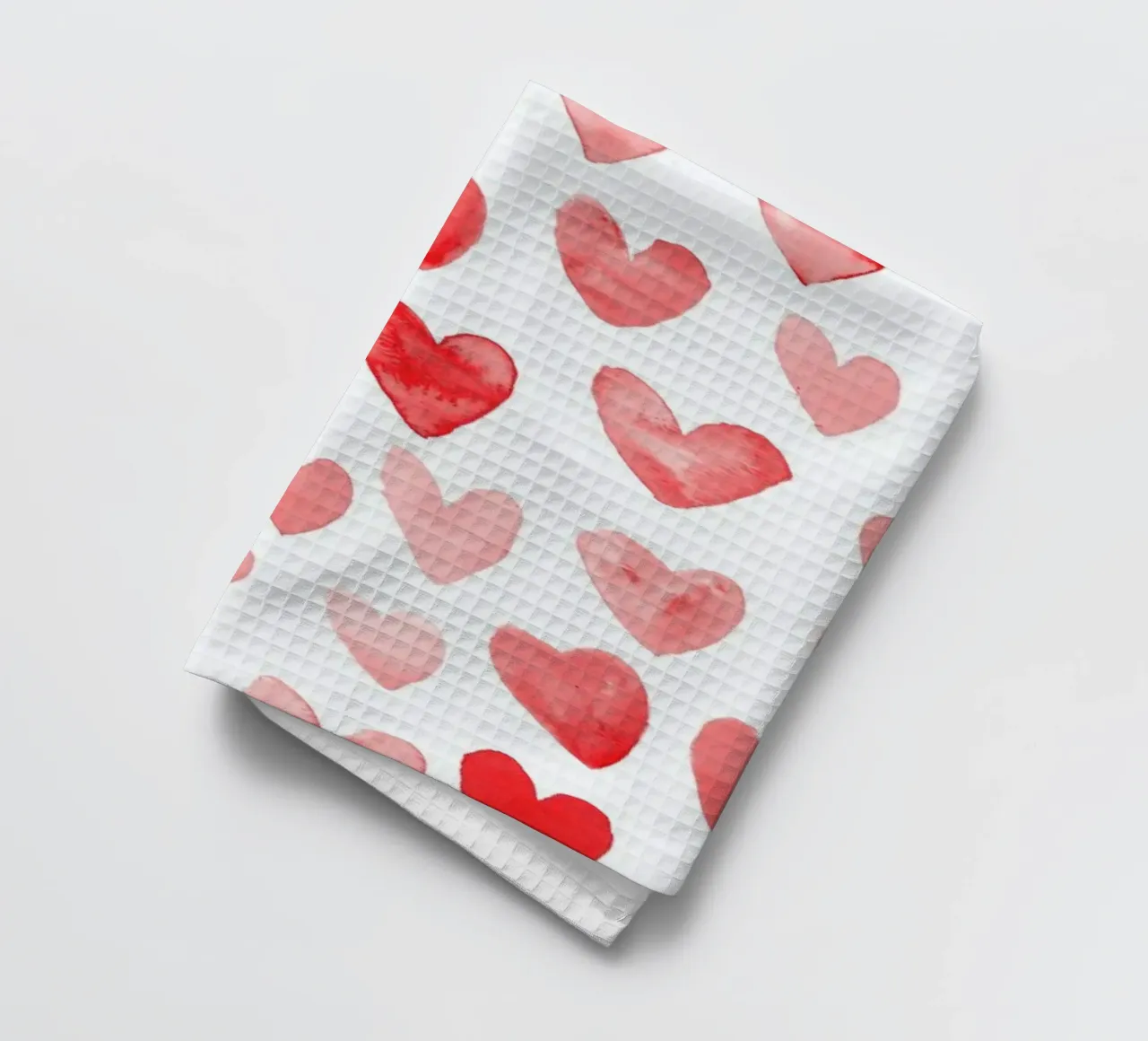 Valentines Hearts tea towel by Charlotte Winter