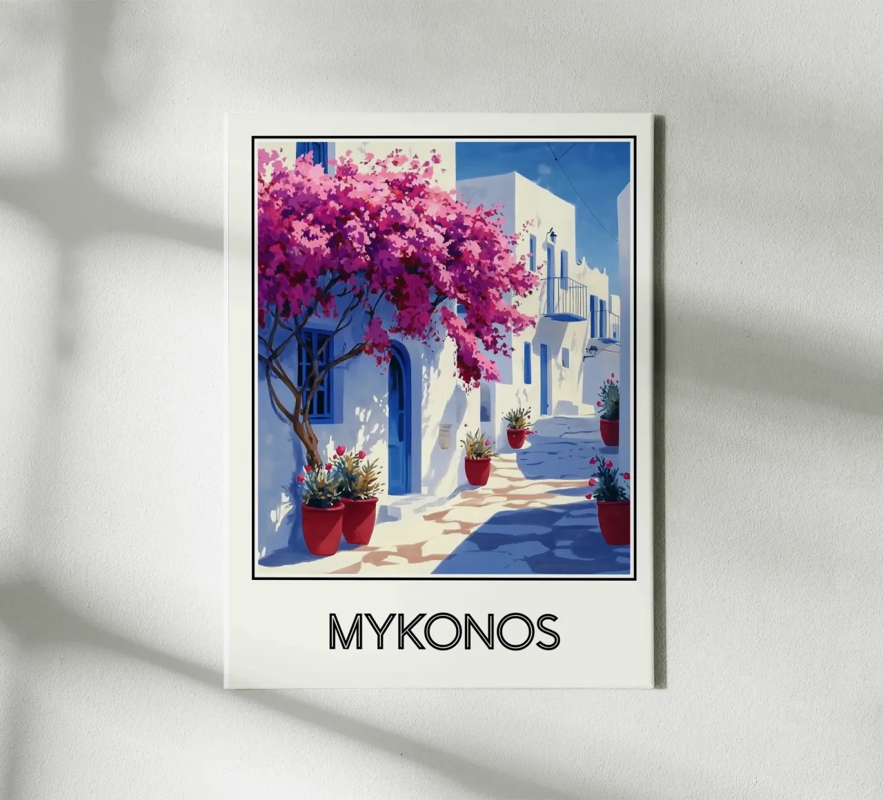 Mykonos tela con Cornice a cassetta da Frame the World