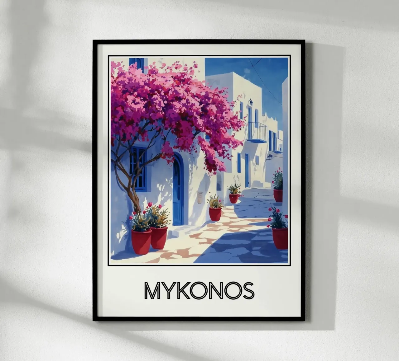 Mykonos poster con telaio in alluminio da Frame the World