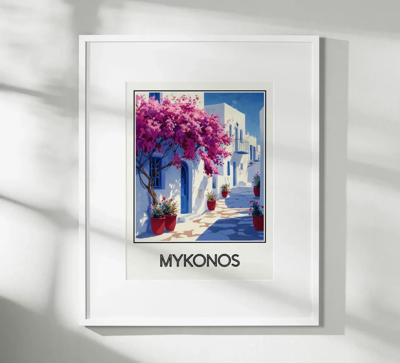 Mykonos poster con telaio in alluminio da Frame the World
