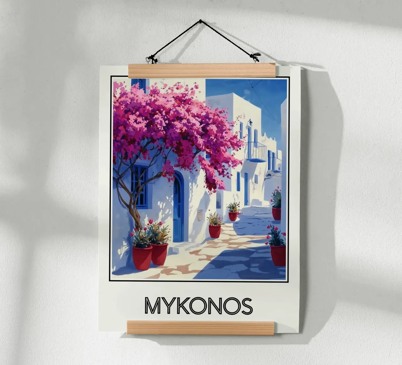 Mykonos poster con telaio in alluminio da Frame the World