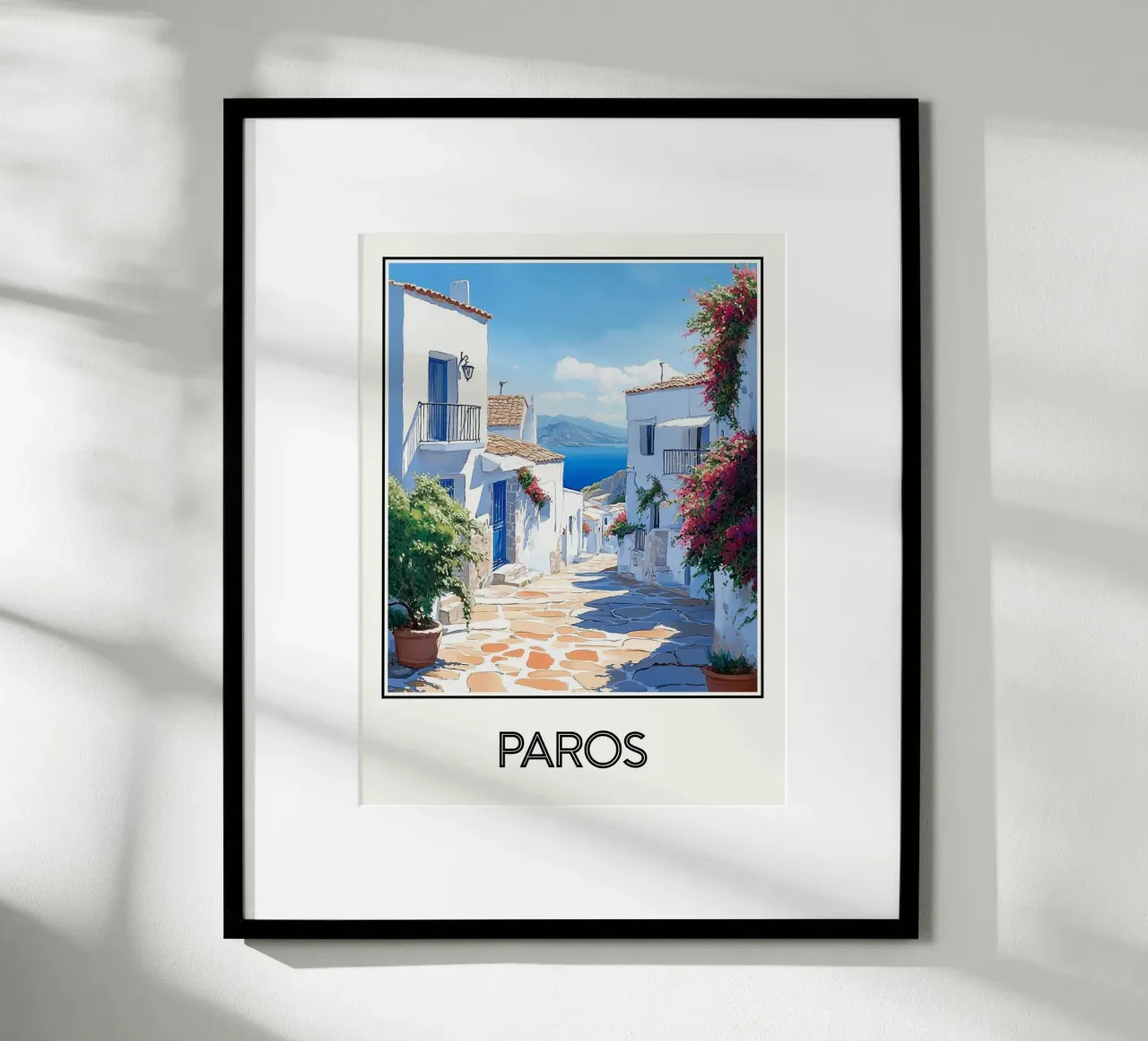 Paros poster con telaio in legno da Frame the World