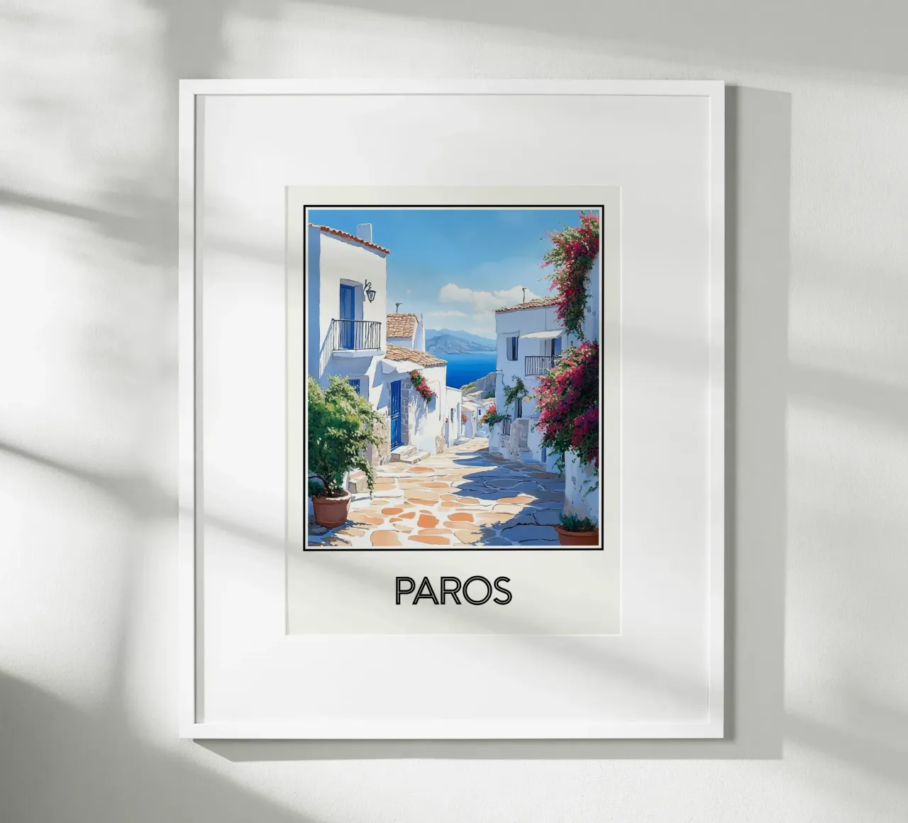 Paros poster con telaio in legno da Frame the World