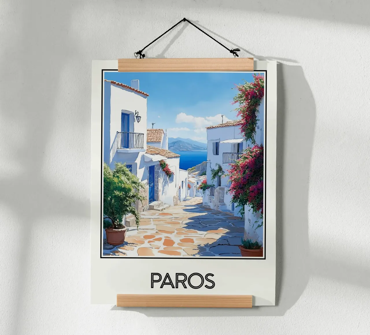 Paros poster con telaio in legno da Frame the World