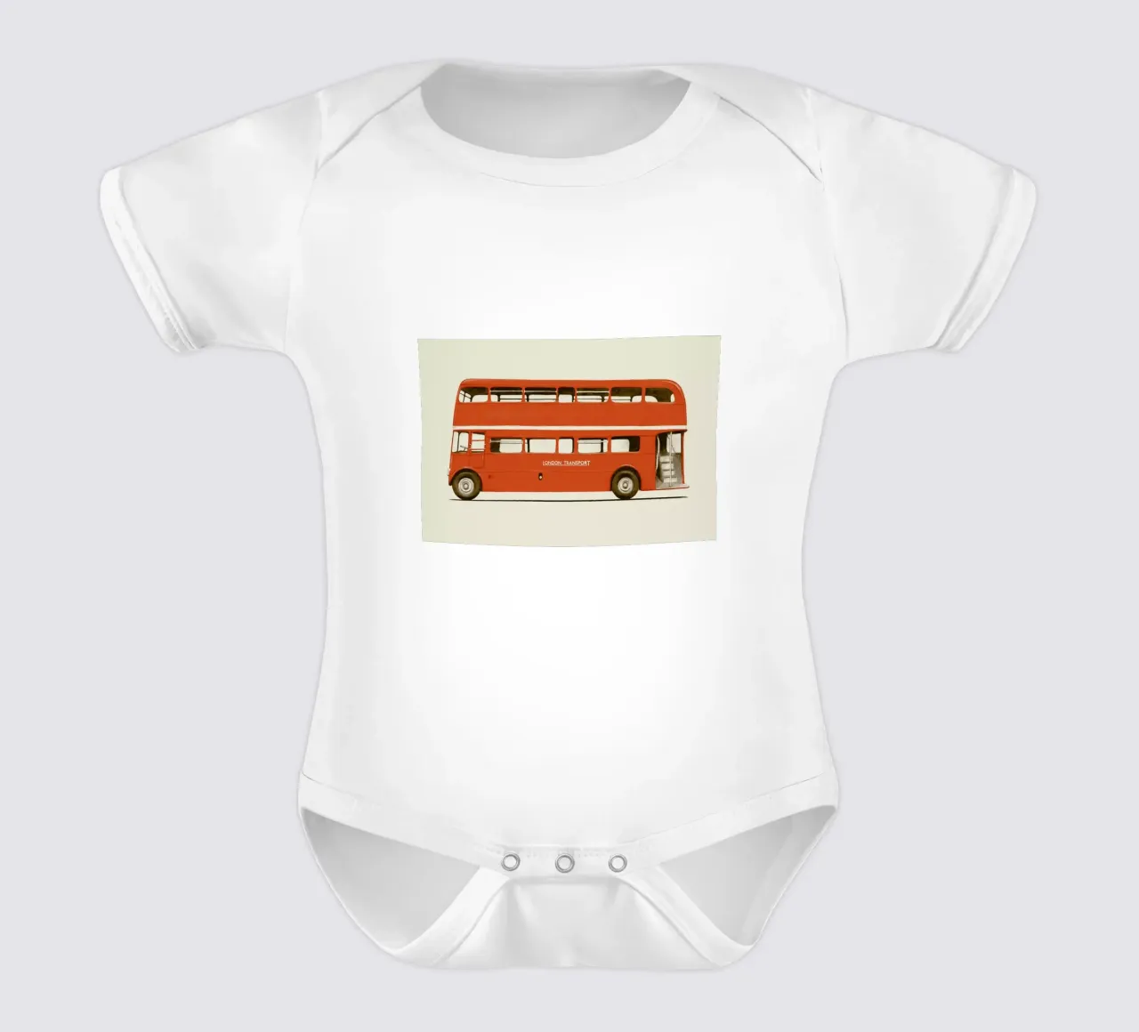Red London Bus body neonato maniche corte da Florent Bodart