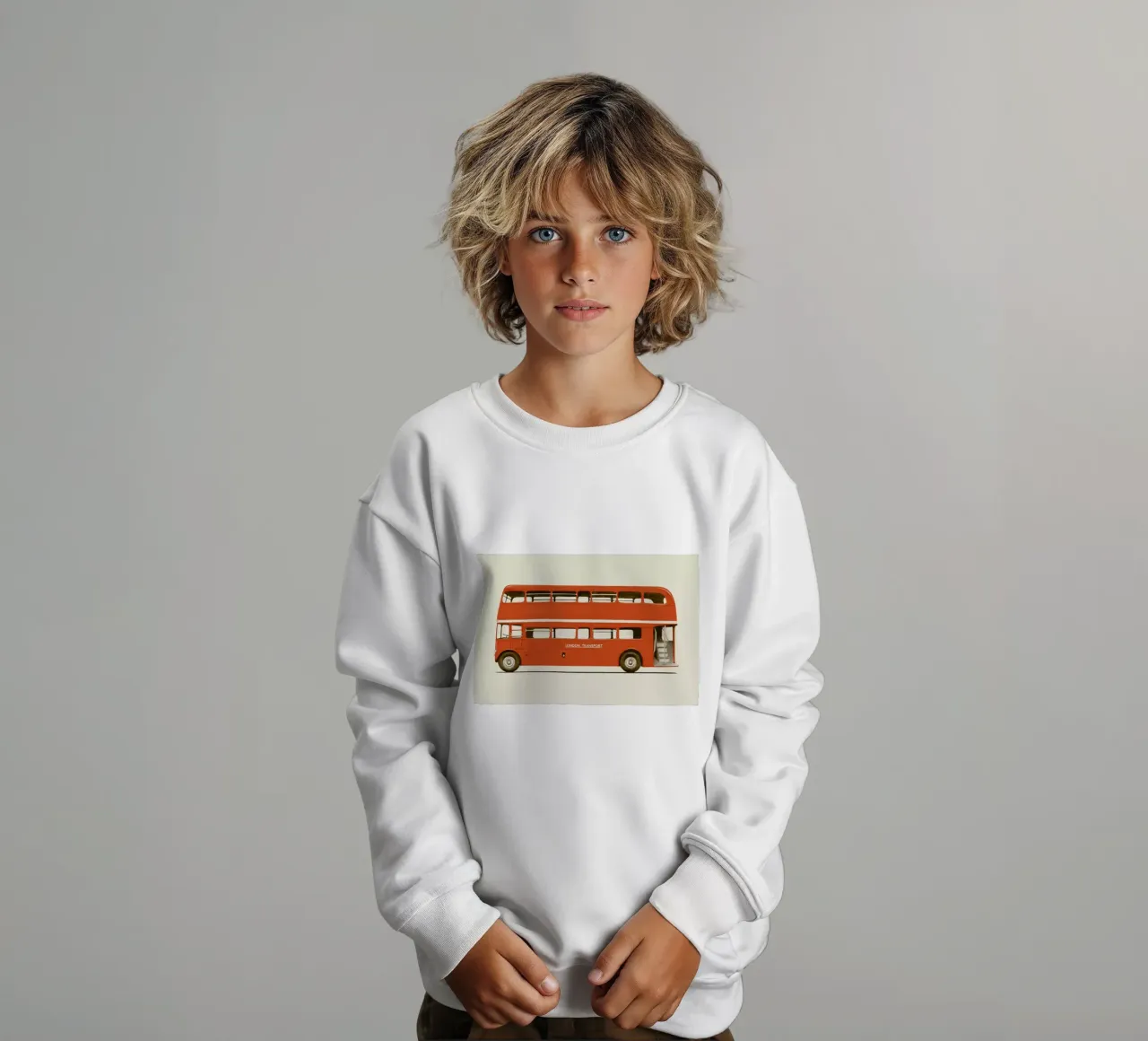 Red London Bus felpa bambino da Florent Bodart