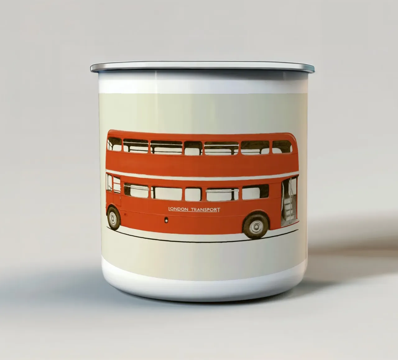 Red London Bus tazza in smalto da Florent Bodart