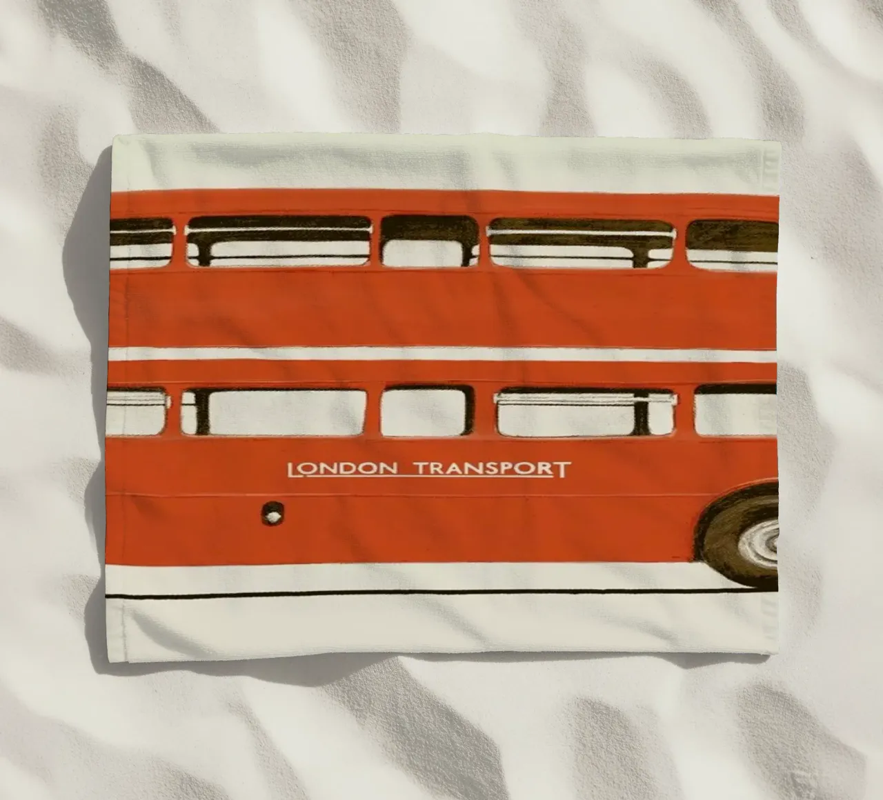 Red London Bus telo mare da Florent Bodart