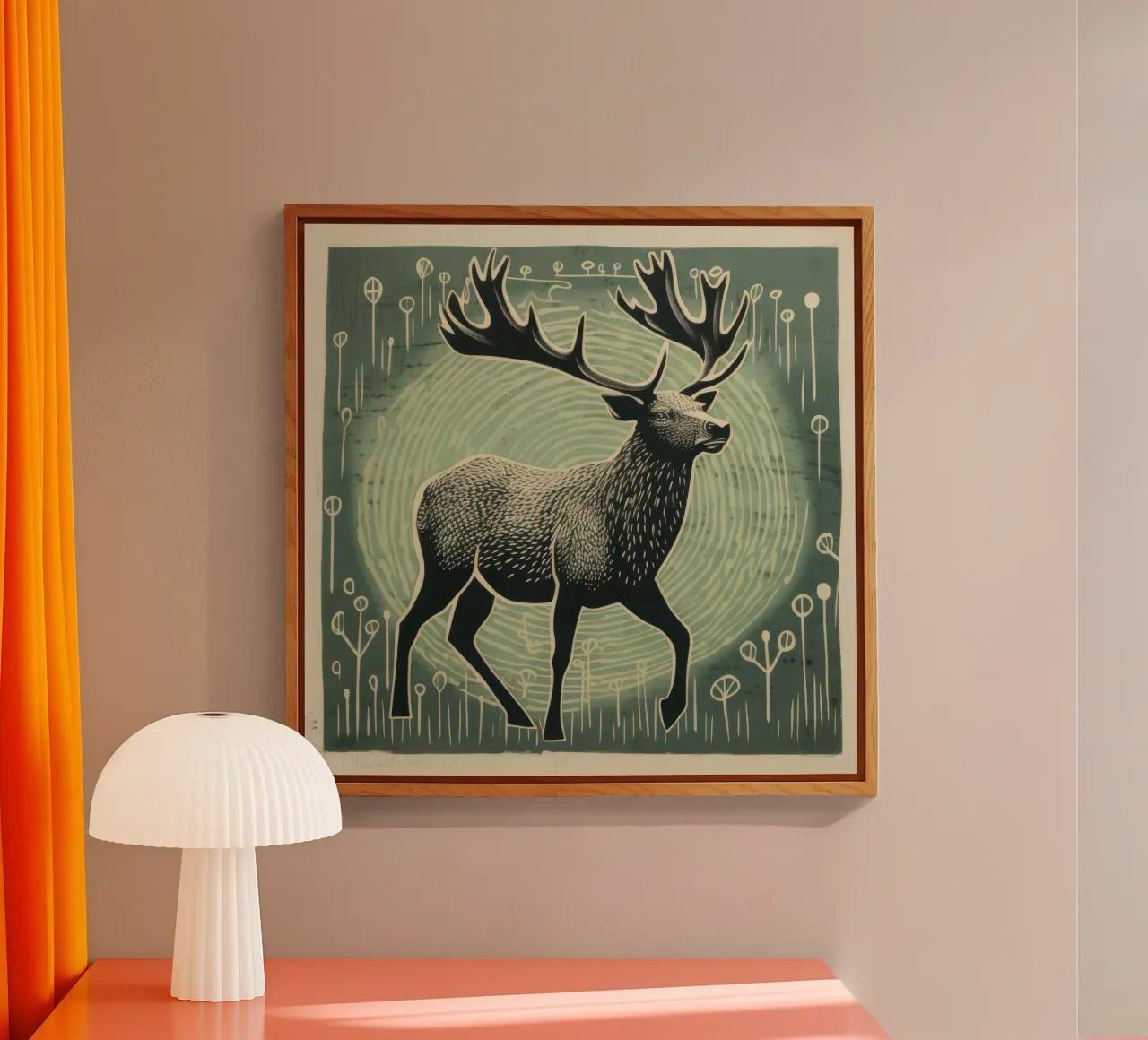 Alce Verde plexiglass da Minimal Animal Art