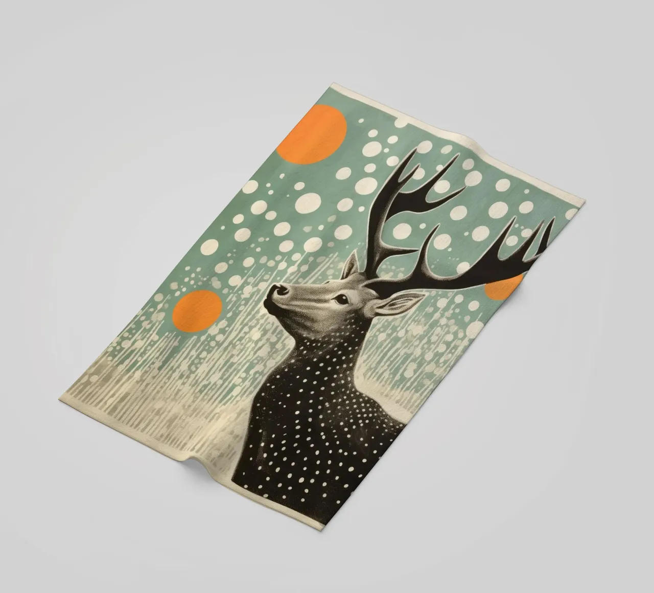 Alce Verde 3 telo mare da Minimal Animal Art