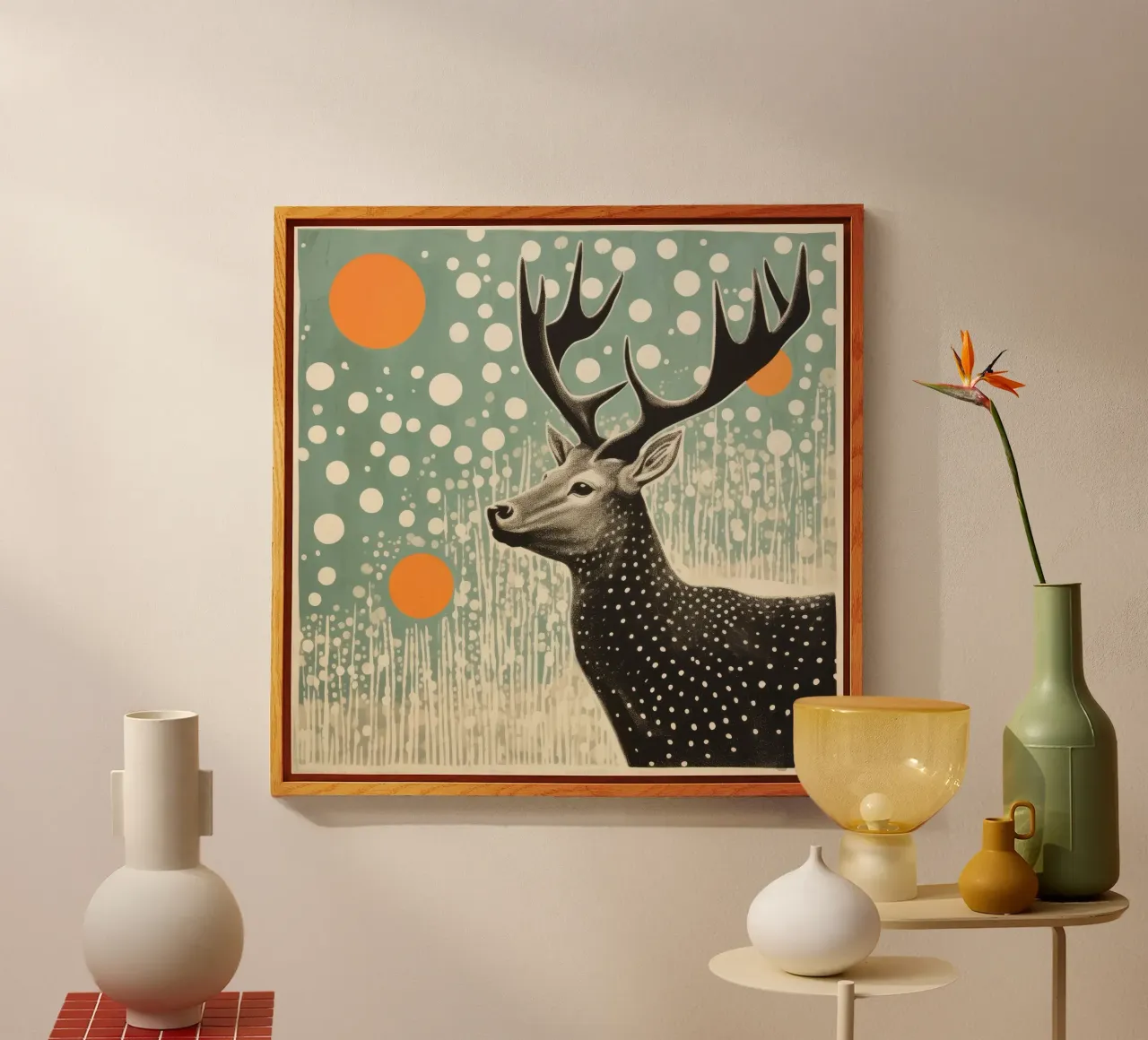 Alce Verde plexiglass da Minimal Animal Art