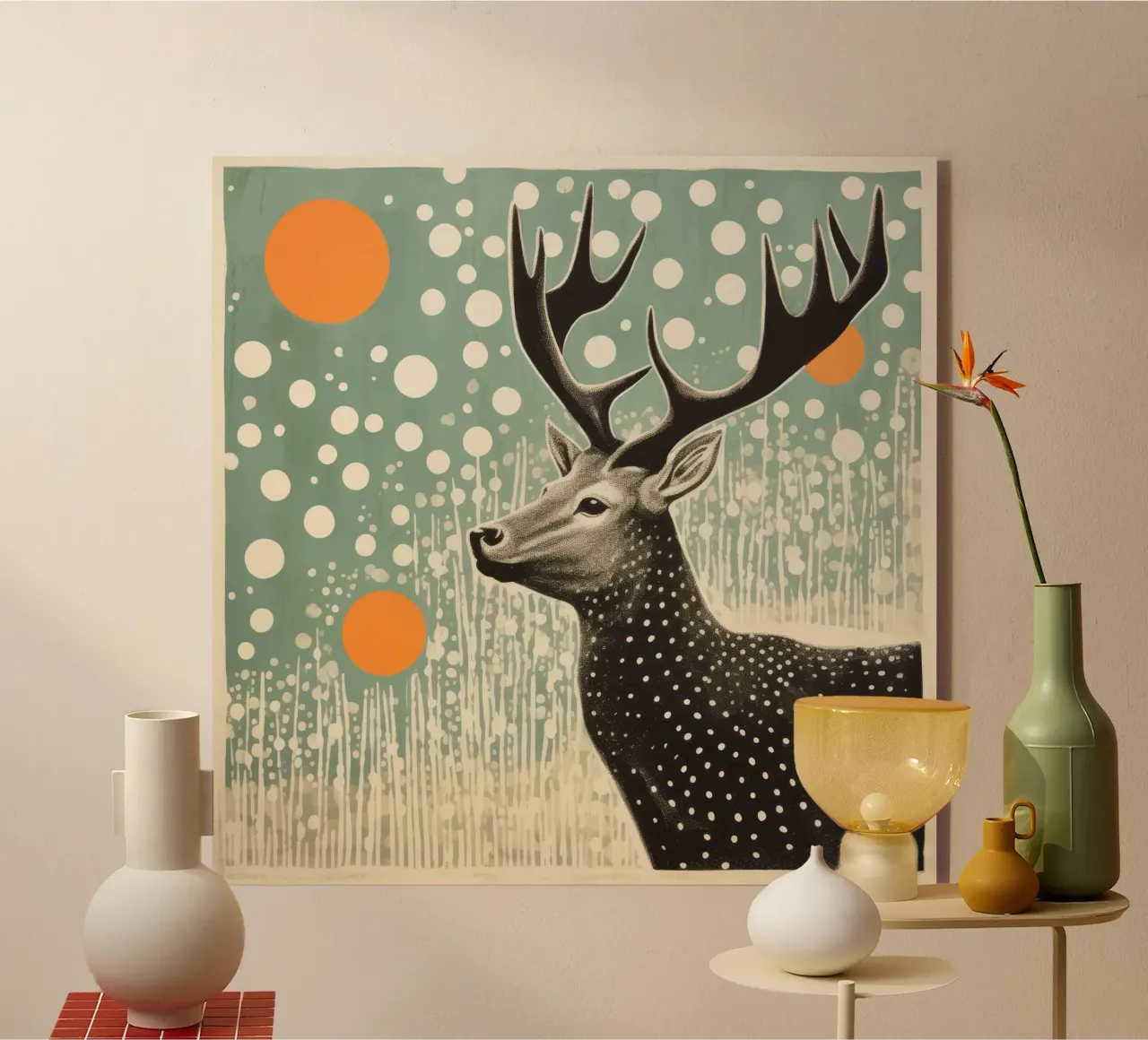 Alce Verde plexiglass da Minimal Animal Art