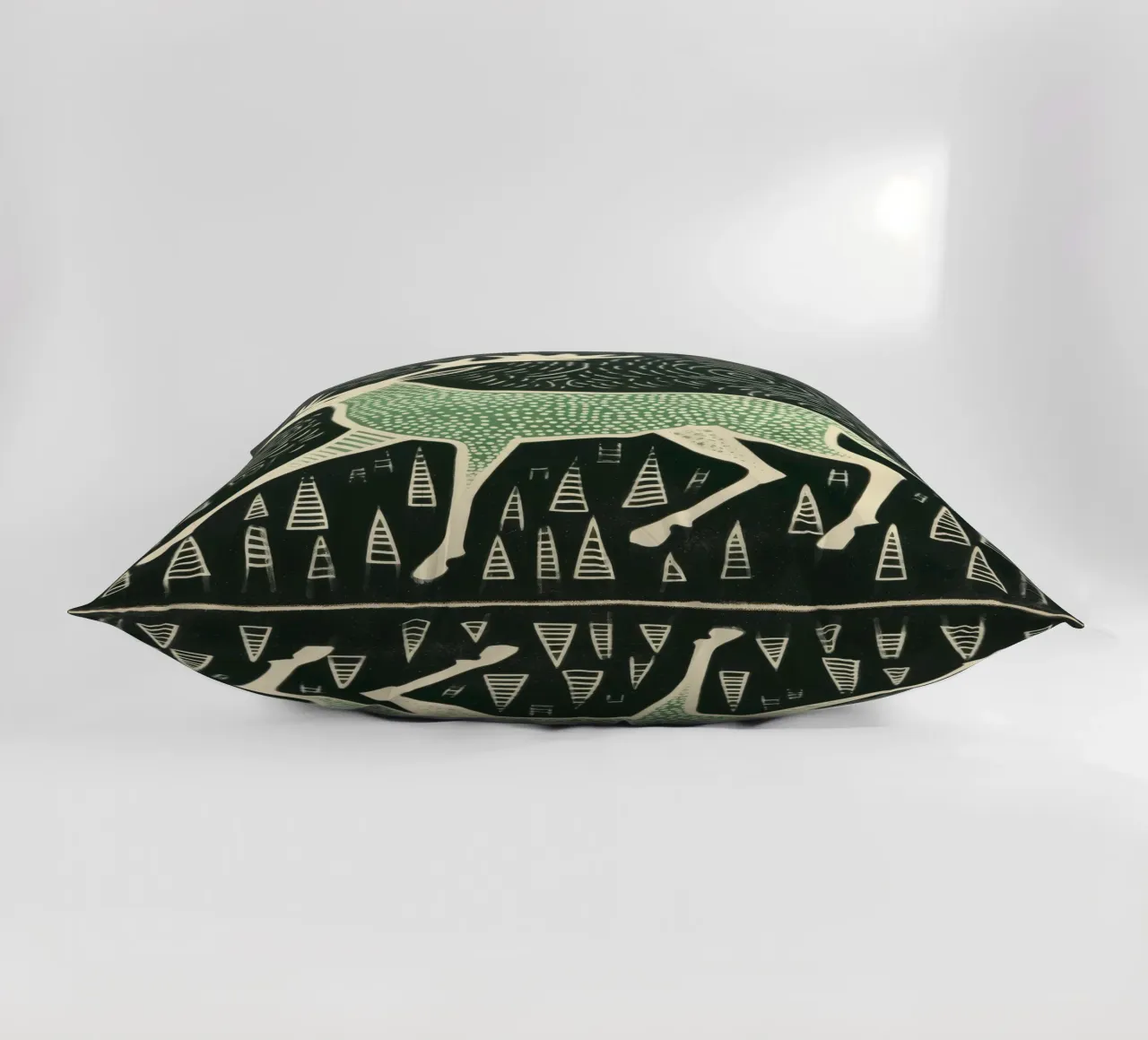 Alce Verde 4 cuscino da Minimal Animal Art