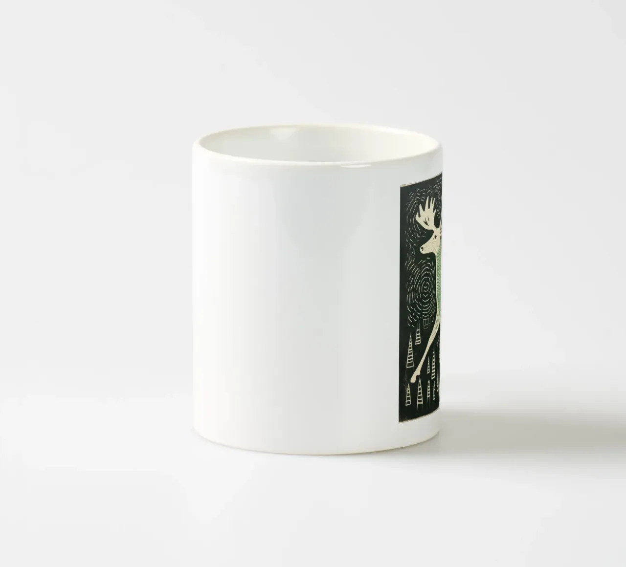 Alce Verde 4 tazza in ceramica da Minimal Animal Art