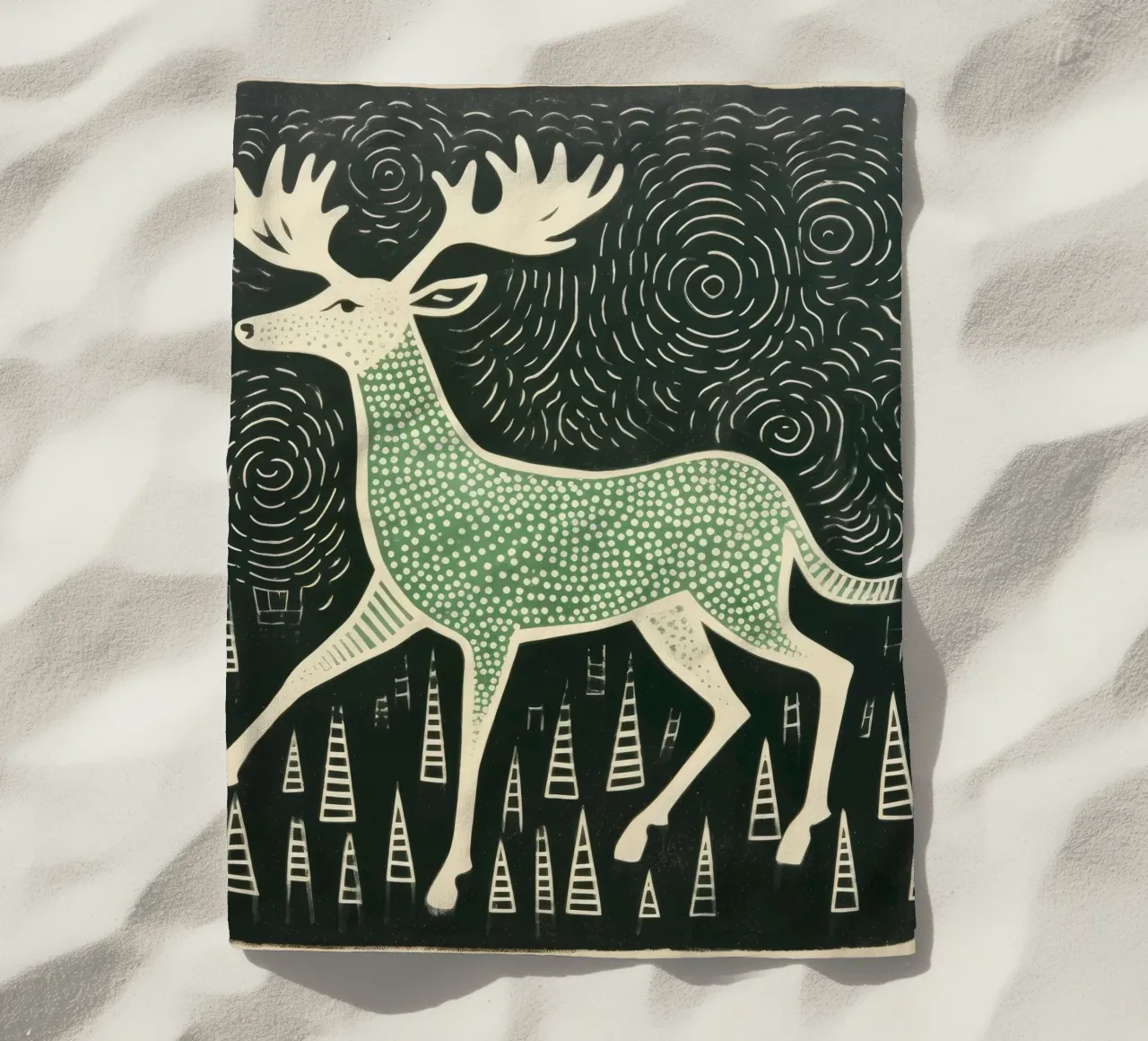 Alce Verde 4 telo mare da Minimal Animal Art