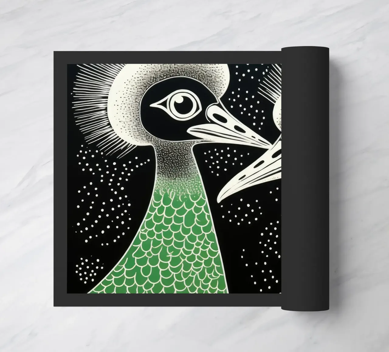 Emu verde 1 zerbino da Minimal Animal Art