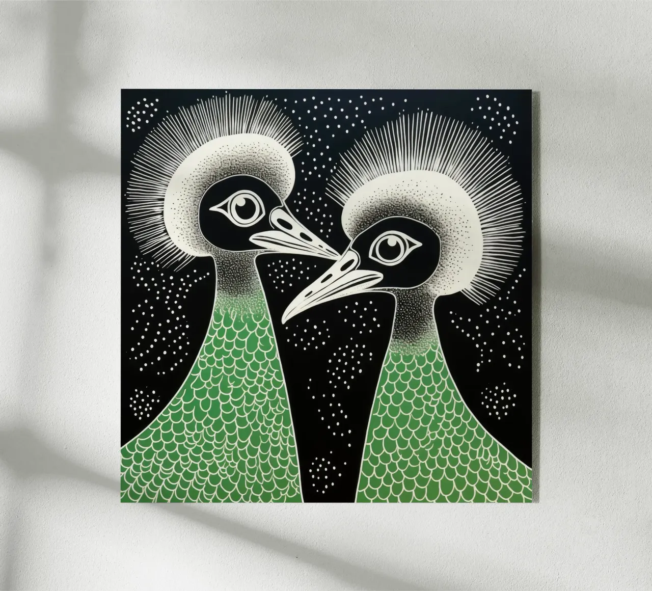 Emu verde 1 plexiglass da Minimal Animal Art